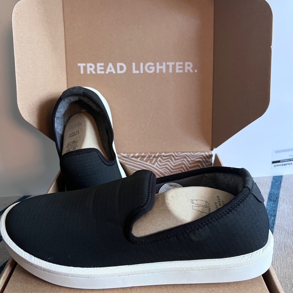 NWT Allbirds Wool Lounger Woven Size 9 Natural Black